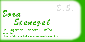 dora stenczel business card